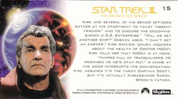 1994 SkyBox Star Trek III The Search for Spock Cinema Collection #15 Absent Friends Back
