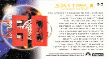 1994 SkyBox Star Trek III The Search for Spock Cinema Collection #50 Final Countdown Back