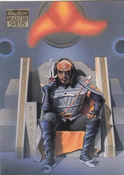 1994 SkyBox Star Trek Master Series #1 Gowron, Leader of the Klingon High Council Front