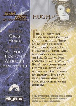 1994 SkyBox Star Trek Master Series #6 Hugh Back