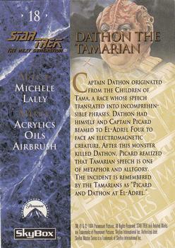 1994 SkyBox Star Trek Master Series #18 Dathon the Tamarian Back