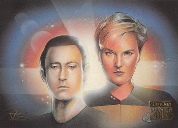 1994 SkyBox Star Trek Master Series #35 Data and Tasha Yar Front