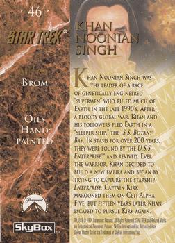 1994 SkyBox Star Trek Master Series #46 Khan Noonian Singh Back