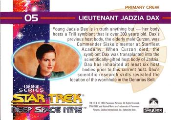 1993 SkyBox Star Trek: Deep Space Nine #5 Lieutenant Jadzia Dax Back