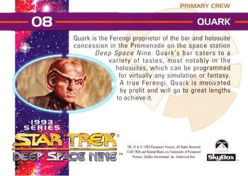 1993 SkyBox Star Trek: Deep Space Nine #8 Quark Back
