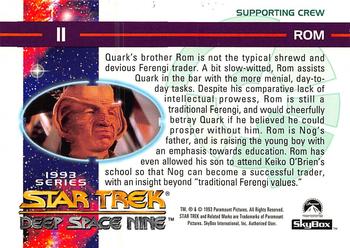 1993 SkyBox Star Trek: Deep Space Nine #11 Rom Back