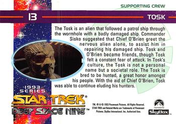 1993 SkyBox Star Trek: Deep Space Nine #13 Tosk Back