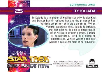1993 SkyBox Star Trek: Deep Space Nine #25 Ty Kajada Back