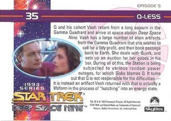 1993 SkyBox Star Trek: Deep Space Nine #35 Q-Less Back