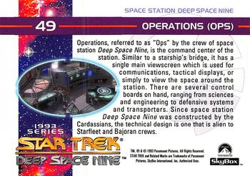 1993 SkyBox Star Trek: Deep Space Nine #49 Operations (OPS) Back