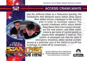 1993 SkyBox Star Trek: Deep Space Nine #52 Access Crawlways Back