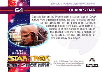 1993 SkyBox Star Trek: Deep Space Nine #64 Quark's Bar Back
