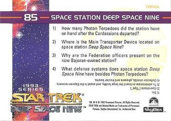 1993 SkyBox Star Trek: Deep Space Nine #85 Space Station Deep Space Nine Back