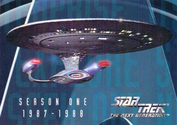 1994 SkyBox Star Trek: The Next Generation Season 1 #5 Mission Chronology Front