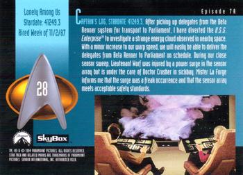 1994 SkyBox Star Trek: The Next Generation Season 1 #28 Lonely Among Us Back