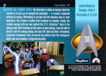 1994 SkyBox Star Trek: The Next Generation Season 1 #30 Lonely Among Us Back
