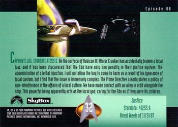 1994 SkyBox Star Trek: The Next Generation Season 1 #32 Justice Back