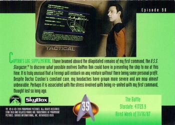 1994 SkyBox Star Trek: The Next Generation Season 1 #35 The Battle Back