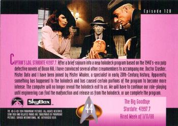 1994 SkyBox Star Trek: The Next Generation Season 1 #44 The Big Goodbye Back