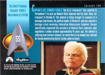 1994 SkyBox Star Trek: The Next Generation Season 1 #55 Too Short a Season Back