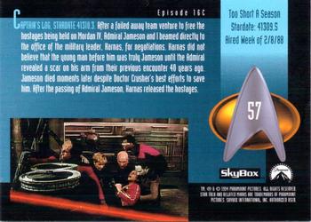 1994 SkyBox Star Trek: The Next Generation Season 1 #57 Too Short a Season Back