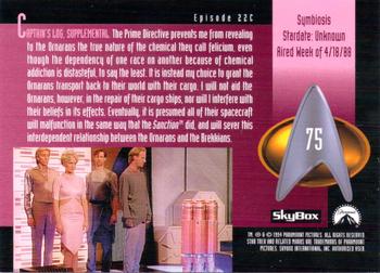 1994 SkyBox Star Trek: The Next Generation Season 1 #75 Symbiosis Back
