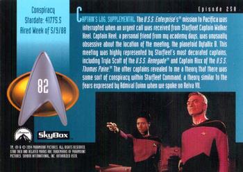 1994 SkyBox Star Trek: The Next Generation Season 1 #82 Conspiracy Back