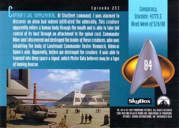 1994 SkyBox Star Trek: The Next Generation Season 1 #84 Conspiracy Back