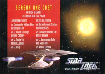 1994 SkyBox Star Trek: The Next Generation Season 1 #90 Production Credits - Season One Front