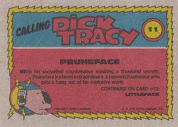 1990 Topps Dick Tracy Movie #11 Pruneface Back