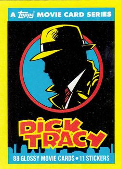 1990 Topps Dick Tracy Movie #1 The Movie Event of Summer 1990 Front