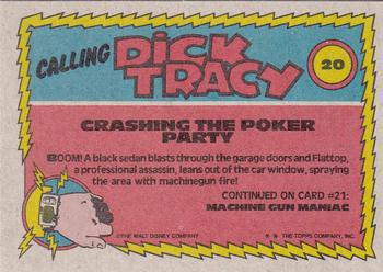 1990 Topps Dick Tracy Movie #20 Crashing the Poker Party Back