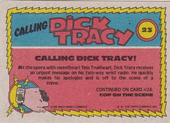 1990 Topps Dick Tracy Movie #23 Calling Dick Tracy! Back