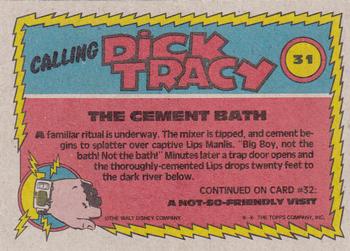 1990 Topps Dick Tracy Movie #31 The Cement Bath Back
