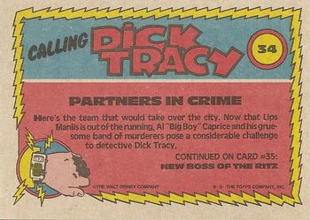 1990 Topps Dick Tracy Movie #34 Partners in Crime Back