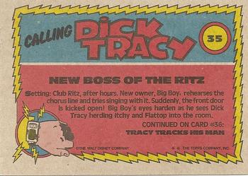 1990 Topps Dick Tracy Movie #35 New Boss of the Ritz Back