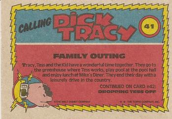 1990 Topps Dick Tracy Movie #41 Family Outing Back