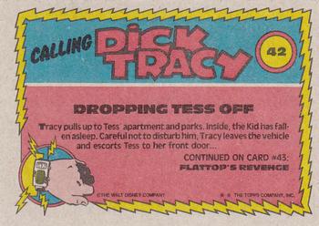 1990 Topps Dick Tracy Movie #42 Dropping Tess Off Back