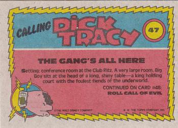 1990 Topps Dick Tracy Movie #47 The Gang's All Here Back