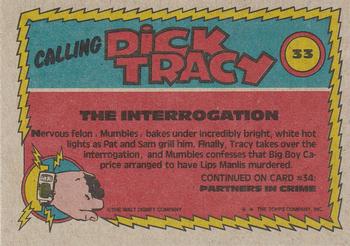 1990 Topps Dick Tracy Movie #33 The Interrogation Back