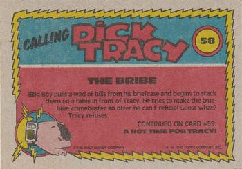 1990 Topps Dick Tracy Movie #58 The Bribe Back