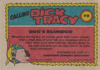 1990 Topps Dick Tracy Movie #70 Bug's Blunder Back