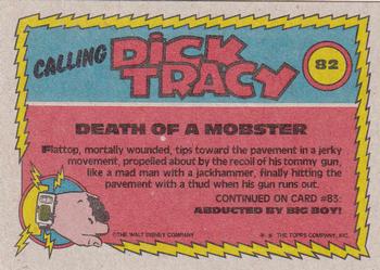 1990 Topps Dick Tracy Movie #82 Death of a Mobster Back