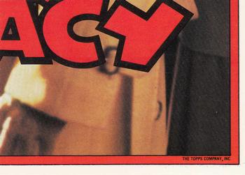 1990 Topps Dick Tracy Movie - Stickers #6 Pruneface:  Sabotage Back