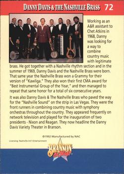1992 NAC/Hit Cards International Branson On Stage #72 Danny Davis & the Nashville Brass Back