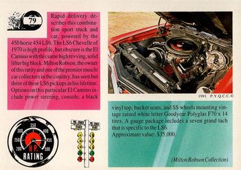 1991 Muscle Cards - Prototypes #79 1970 Chevrolet El Camino Back