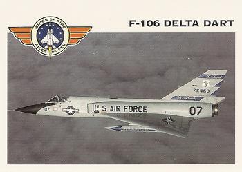 1992 Panini Wings of Fire #33 Air Force F-106 Delta Dart Fighter Front