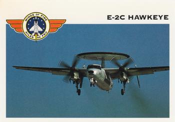 1992 Panini Wings of Fire #13 E-2C Hawkeye Navy Carrier-Based Command and Control Aircraft Front