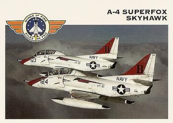 1992 Panini Wings of Fire #78 Navy A-4 Superfox Skyhawk Adversary Fighter Front