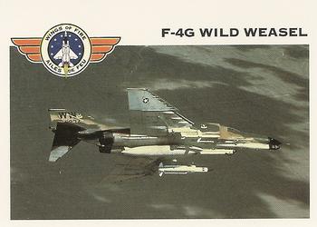 1992 Panini Wings of Fire #96 Air Force F-4G Wild Weasel Aircraft Front